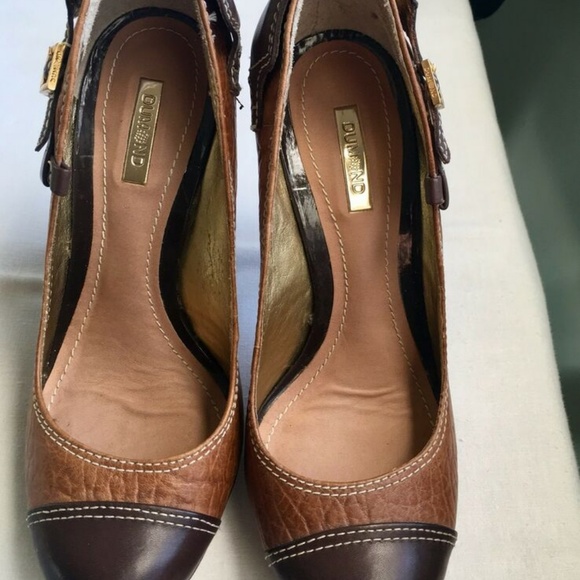 Gorgeous Two Tone Genuine Leather Dumond Heels - Picture 2 of 4